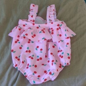 0-3M Swimsuit With Cherries